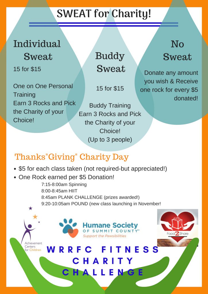 WRRFC Fitness Charity Challenge Poster (1) Western Reserve Racquet and Fitness Club