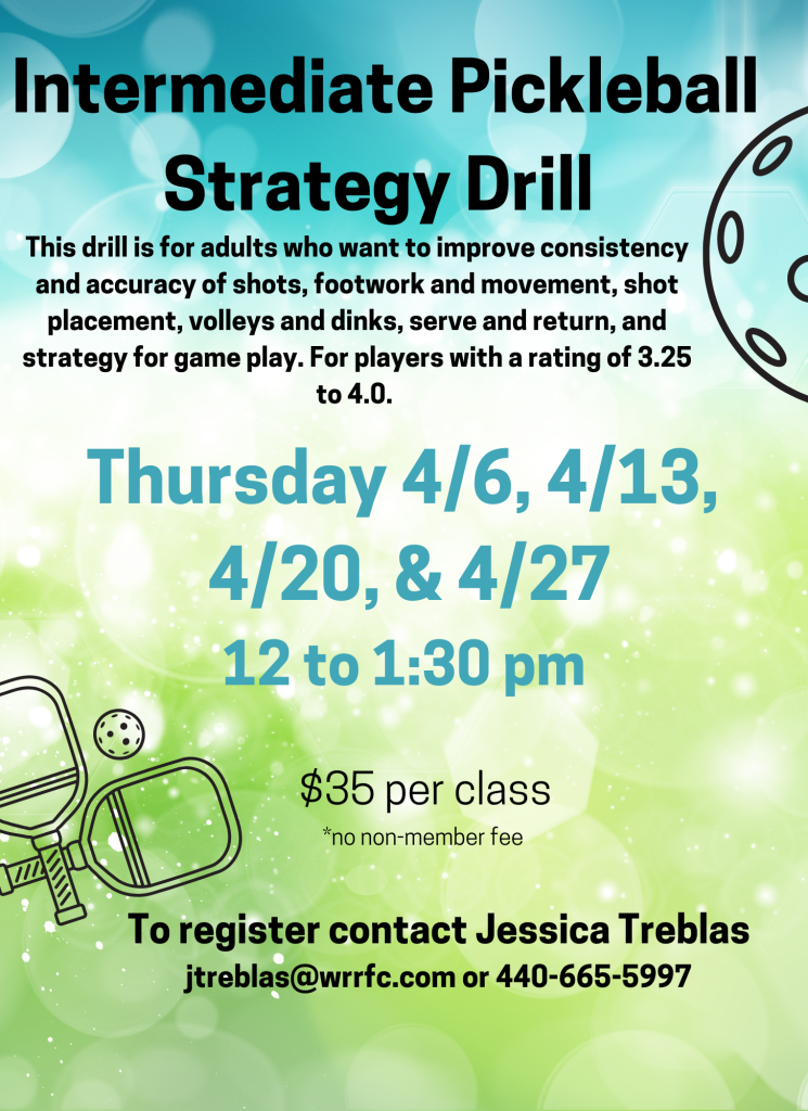 April Intermediate Pickleball Strategy Drill (8 × 11 in) Western