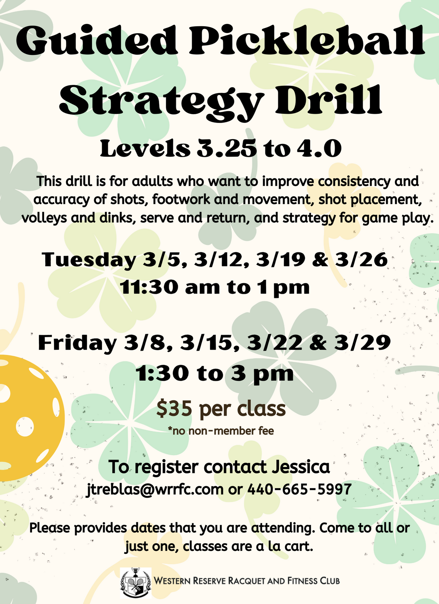 Intermediate/Advanced Pickleball Clinic