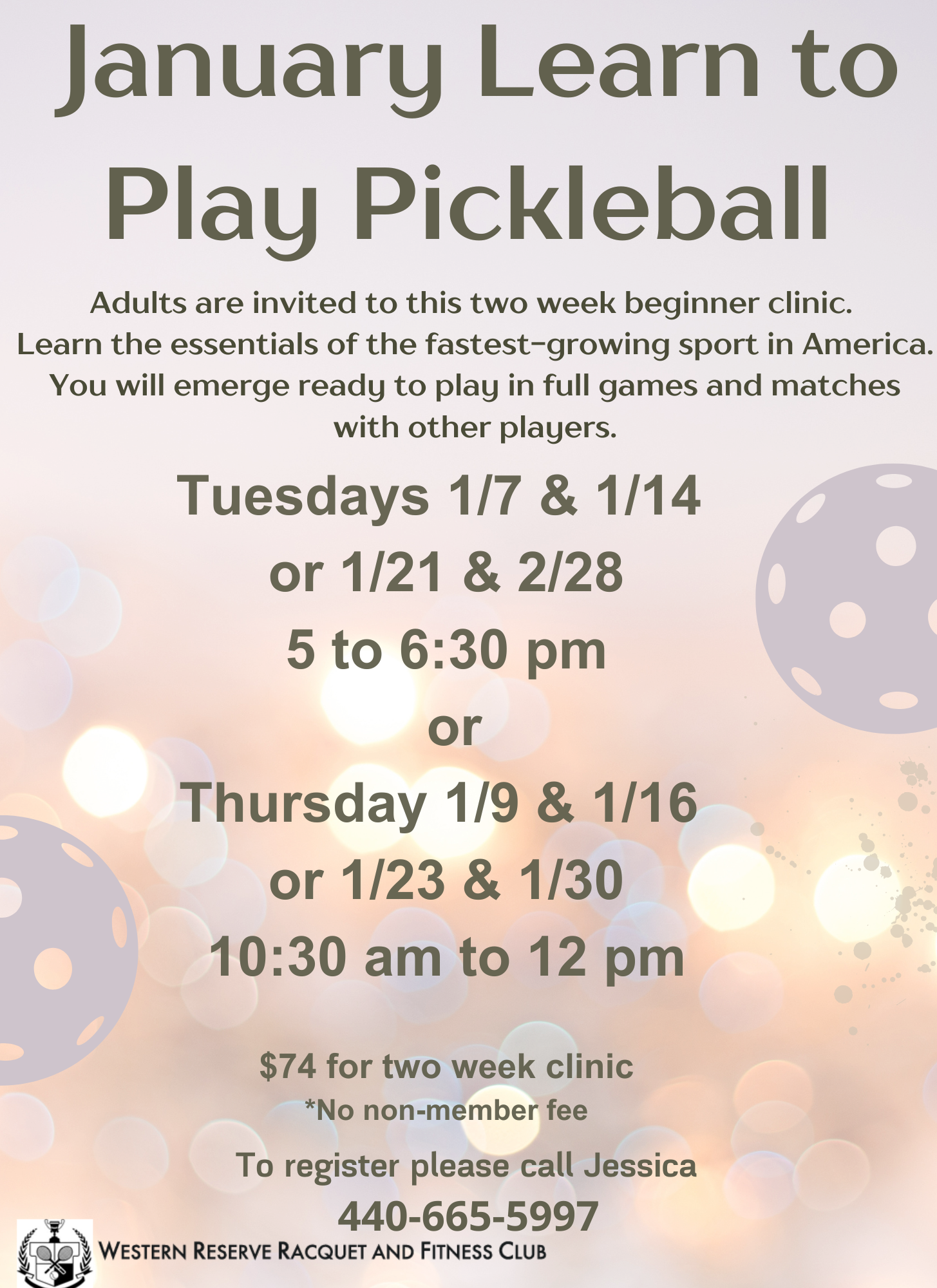 Beginner Pickleball Clinics