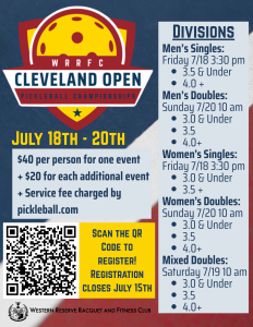 Singles and Doubles Pickleball Tournament
