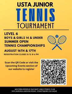 WRRFC Summer Open Tennis Championships